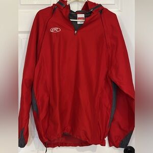 Rawlings hooded baseball windbreaker size Medium